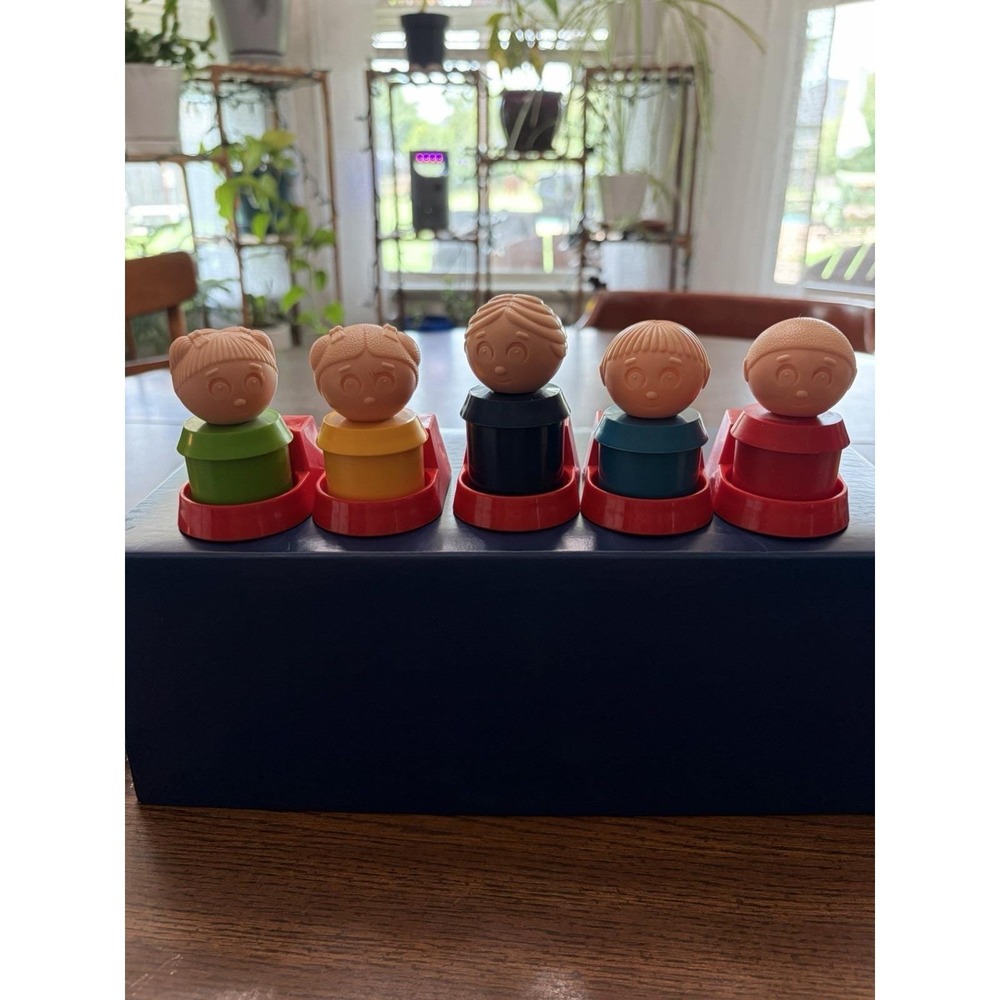 Vintage Tuppertoys Dart Industries Stacking Figures Complete Set Of 5 Toy